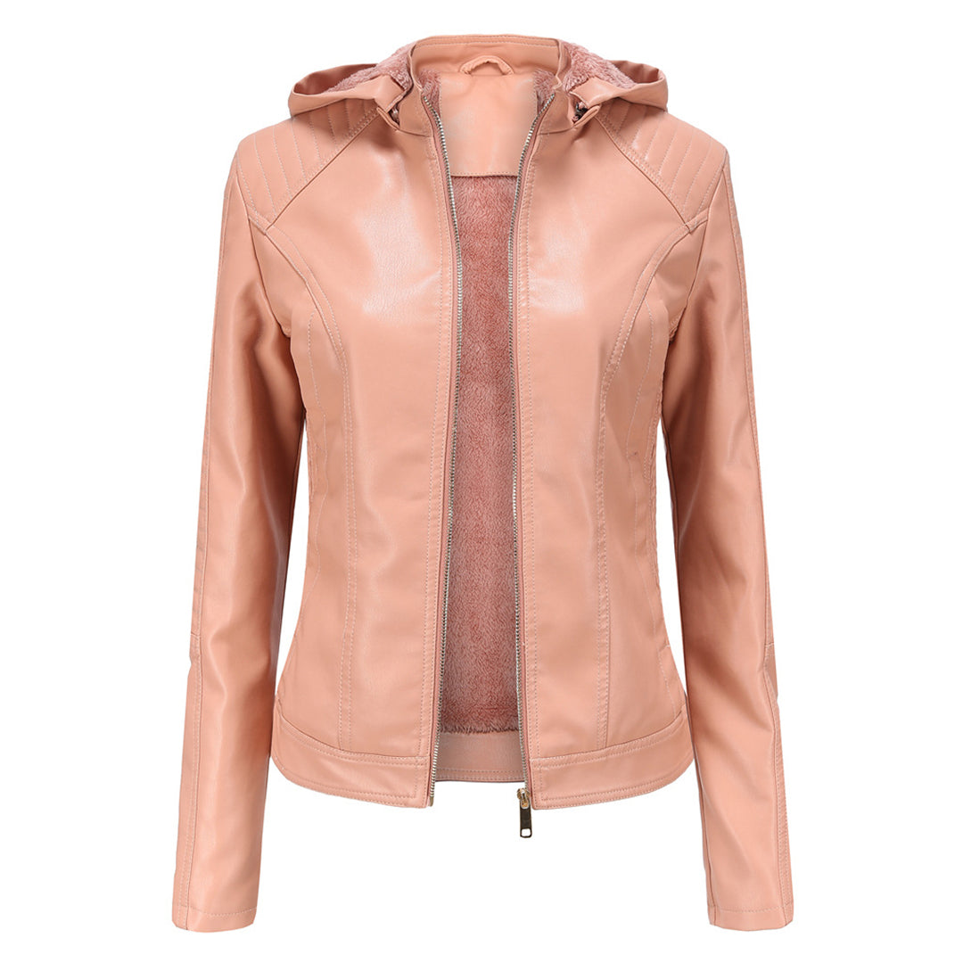 Luxuriöse schicke Lederjacke