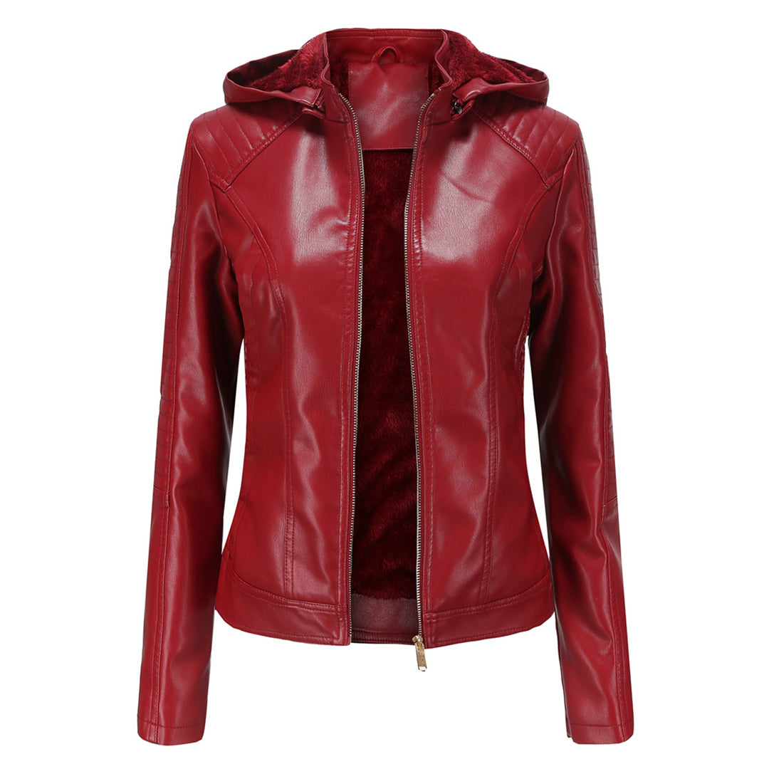 Luxuriöse schicke Lederjacke