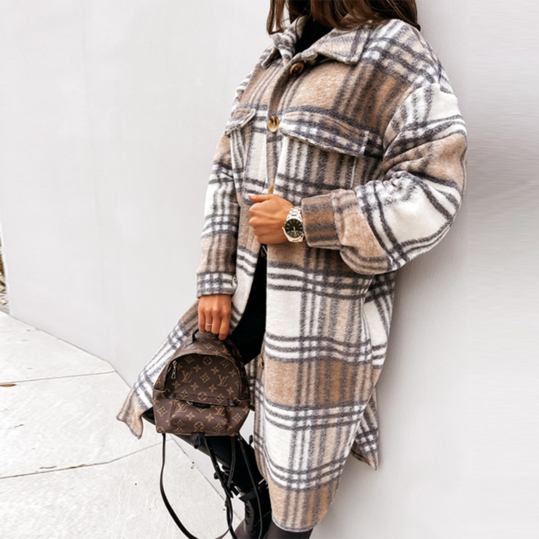 Stilvolle schicke karierte Jacke