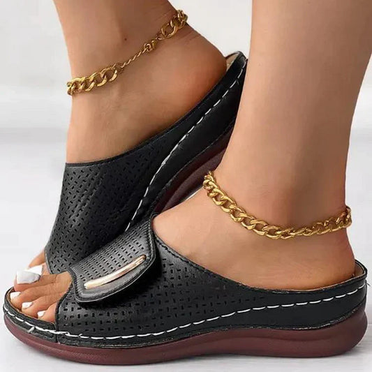 Tonet's Orthopädische Peep-Toe-Sandalen