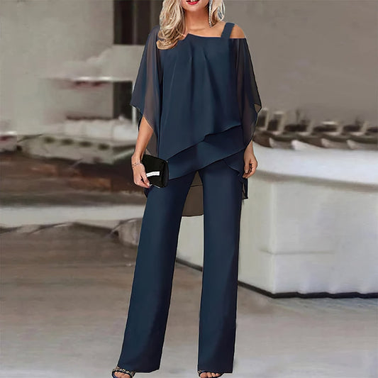 Mabill's Gerafftes Gestuftes Oberteil und Hose