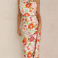 Maris's Blumiges Maxikleid mit Neckholder
