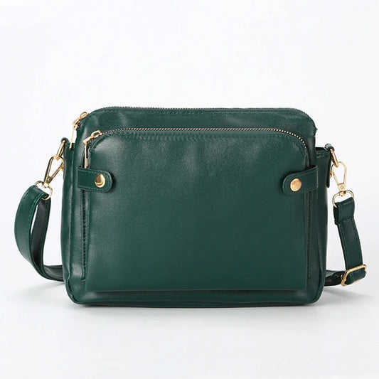 Tara's Multifunktionale Lederschultertasche & Clutch