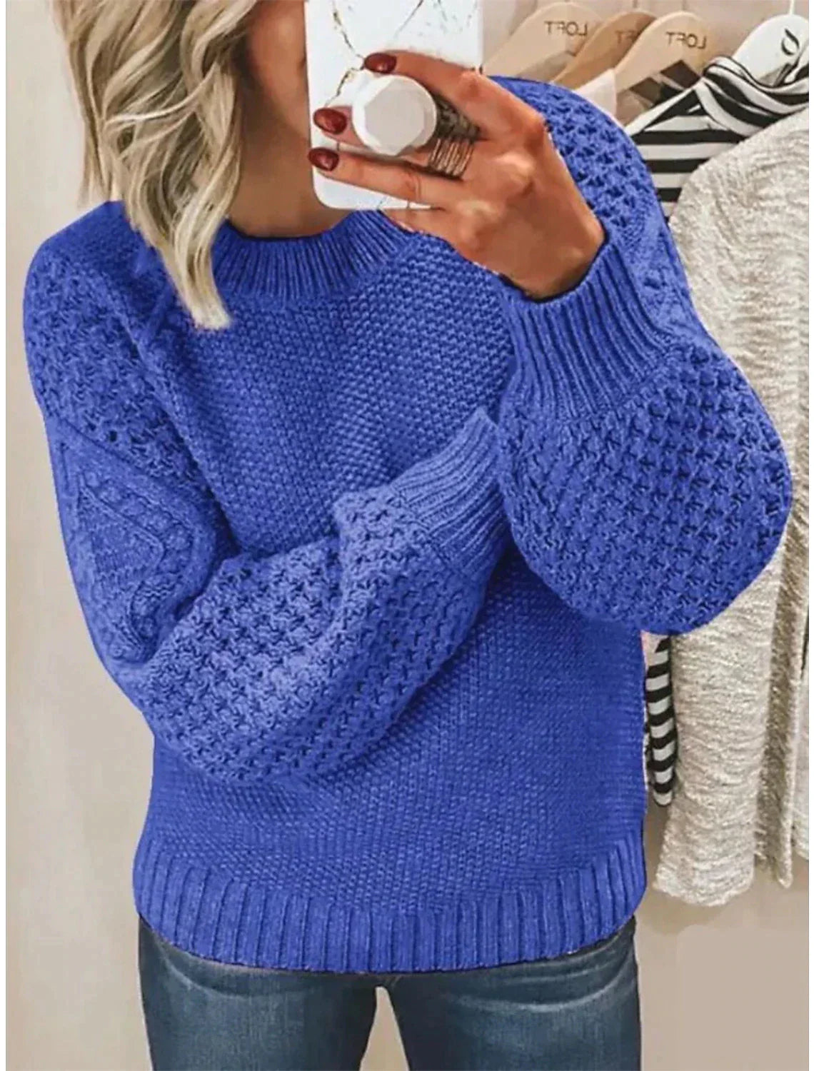 Lyla Gemütlicher Schicker Ripp-Pullover