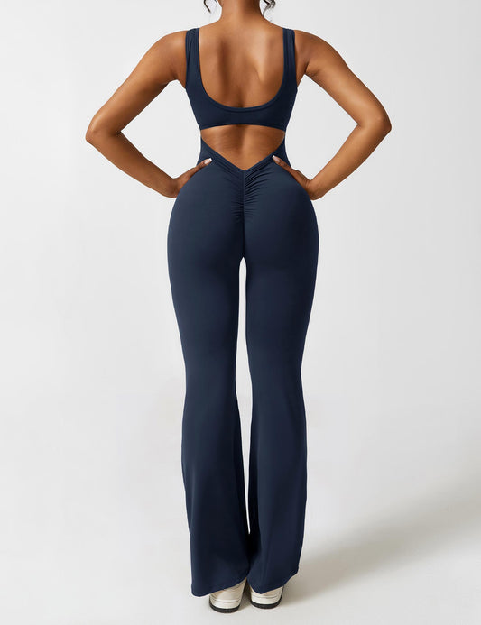 Angel V-Ausschnitt Schlaghosen-Jumpsuit